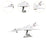 Crofta 1/144 Scale Aircraft Model Collection Aircraft Ornament for Living Room Cafe Style A