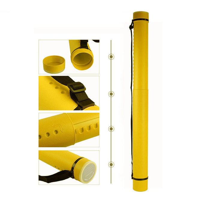 Crofta Extendable Poster Tube Poster Carrying Case for Blueprints Drafting Drawings Yellow