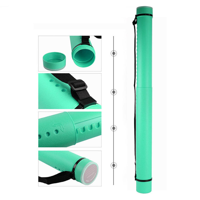 Crofta Extendable Poster Tube Poster Carrying Case for Blueprints Drafting Drawings Green