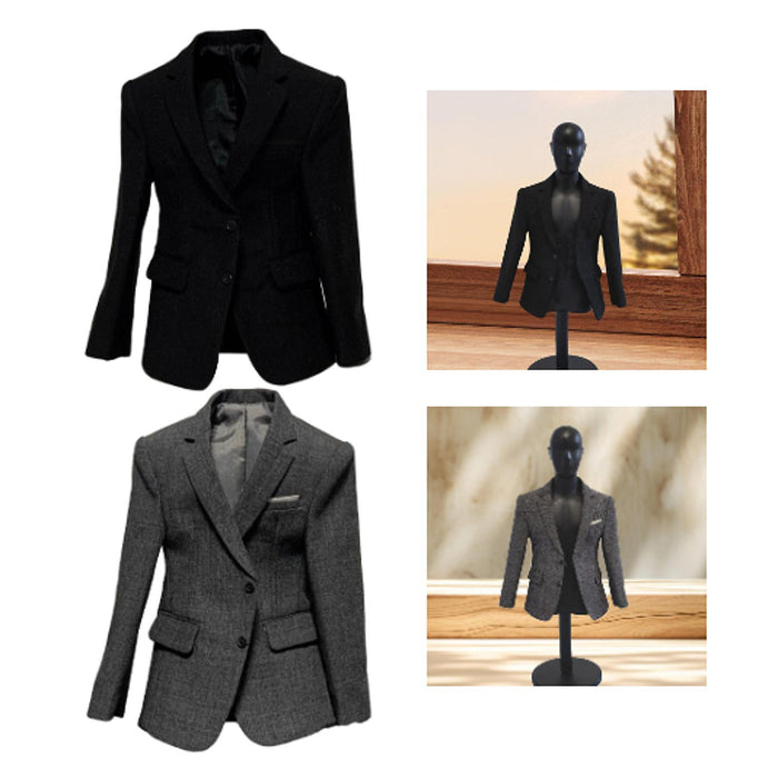 Crofta 1/6 Scale Figure Clothes Suit Coat Mini Fashion for 12inch Male Dolls Figure Black