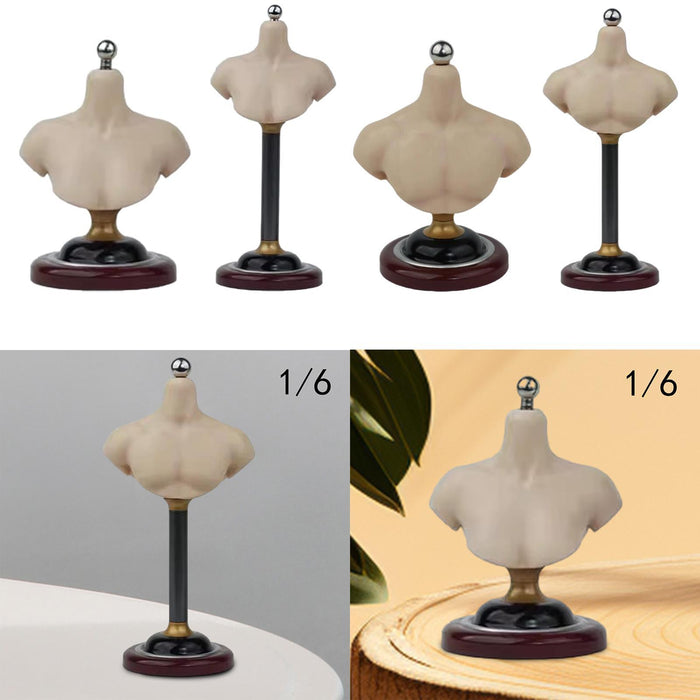 Crofta 1/6 Half Bust Base Stand Accessories for Photographing Exhibition Collection 9cm