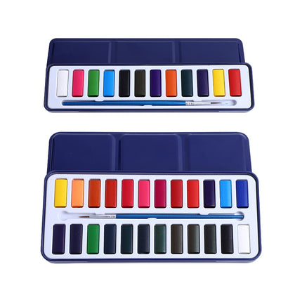 Crofta Watercolor Paint Shading Washable Watercolor for Countryside Travel Garden 12 color