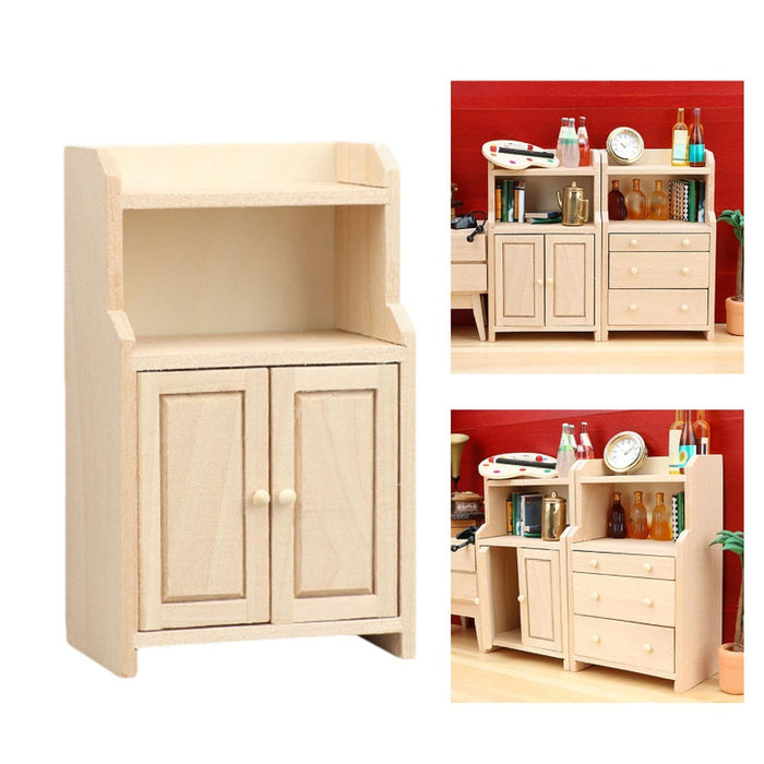 Crofta 1:12 Dollhouse Cabinet Mini Doll Accessories Decoration for Living Room Home Style A