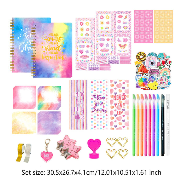 Crofta DIY Journal Scrapbook Kit Journaling Arts Craft Sets for Teenage Girls Gifts