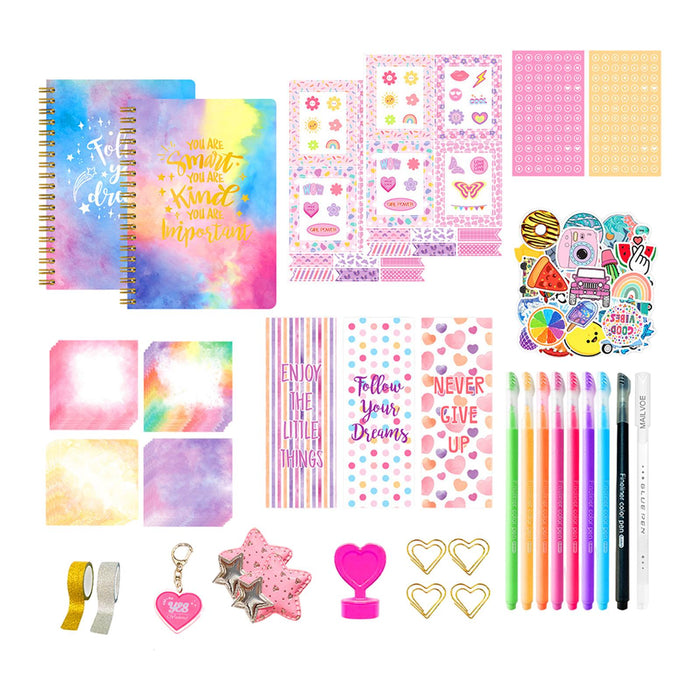 Crofta DIY Journal Scrapbook Kit Journaling Arts Craft Sets for Teenage Girls Gifts