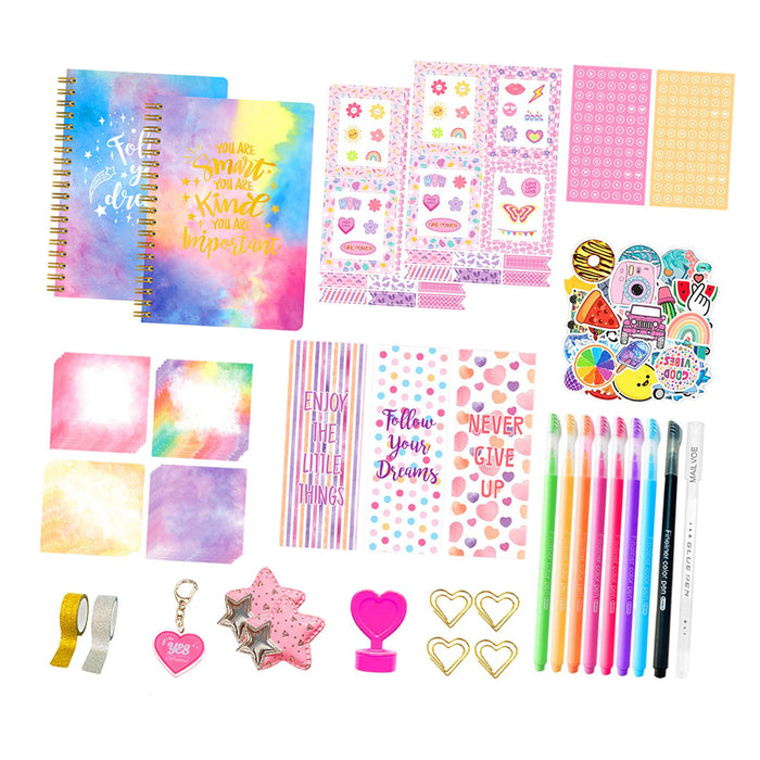 Crofta DIY Journal Scrapbook Kit Journaling Arts Craft Sets for Teenage Girls Gifts