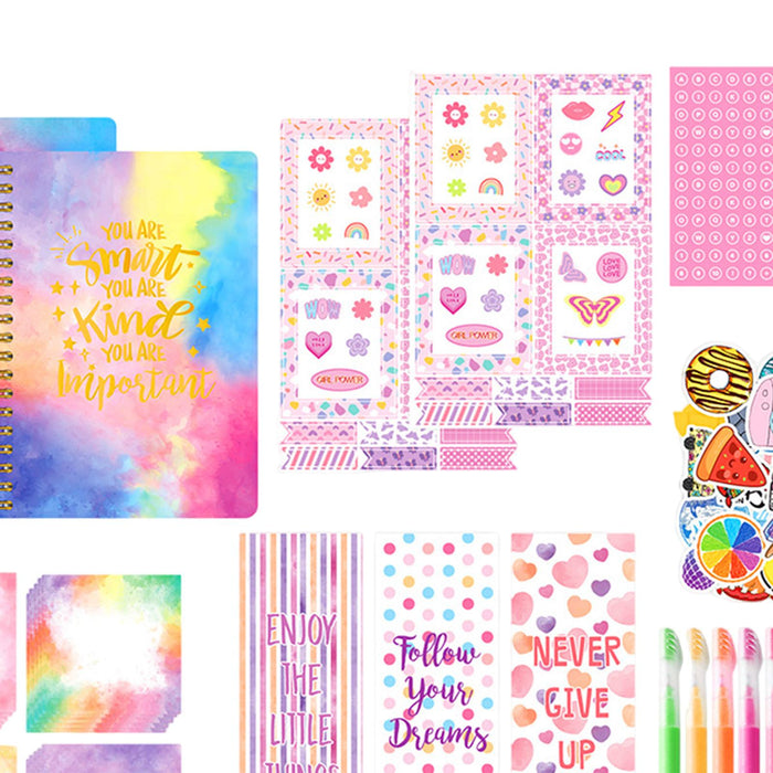 Crofta DIY Journal Scrapbook Kit Journaling Arts Craft Sets for Teenage Girls Gifts