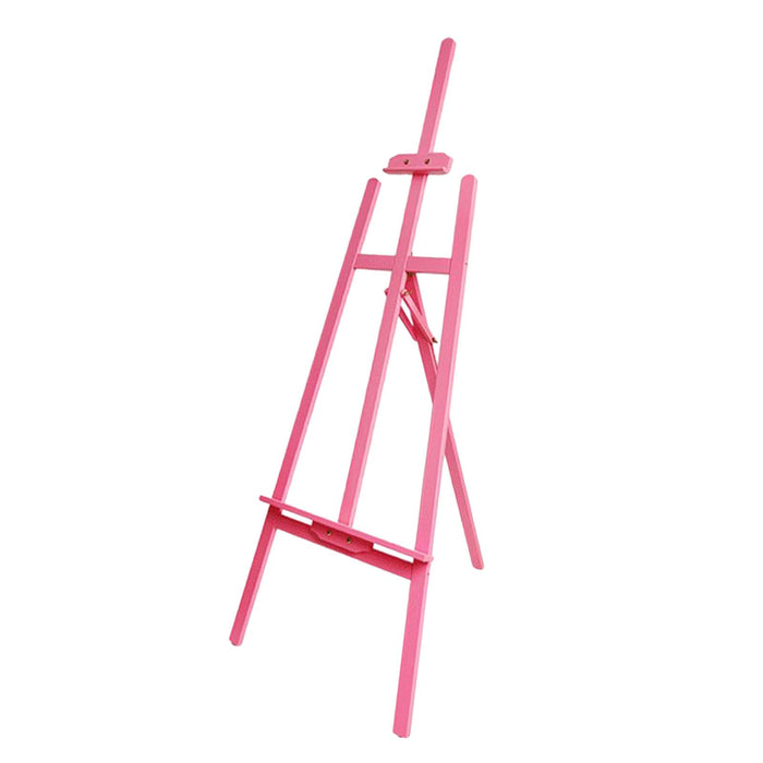 Crofta Wooden Art Easel Painting Easel for Artist Art Supplies Stand Floor Painting pink