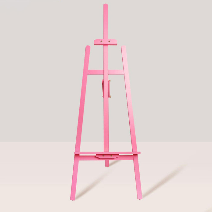 Crofta Wooden Art Easel Painting Easel for Artist Art Supplies Stand Floor Painting pink