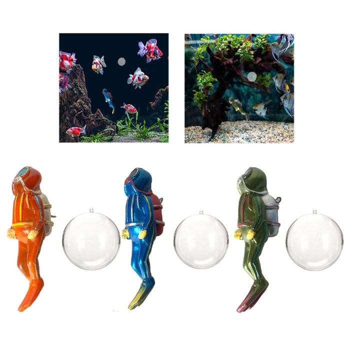 Crofta Miniature Diver Action Figure Simulation for Aquarium Fish Tank Favors Orange