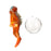 Crofta Miniature Diver Action Figure Simulation for Aquarium Fish Tank Favors Orange