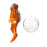 Crofta Miniature Diver Action Figure Simulation for Aquarium Fish Tank Favors Orange