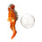 Crofta Miniature Diver Action Figure Simulation for Aquarium Fish Tank Favors Orange