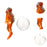 Crofta Miniature Diver Action Figure Simulation for Aquarium Fish Tank Favors Orange