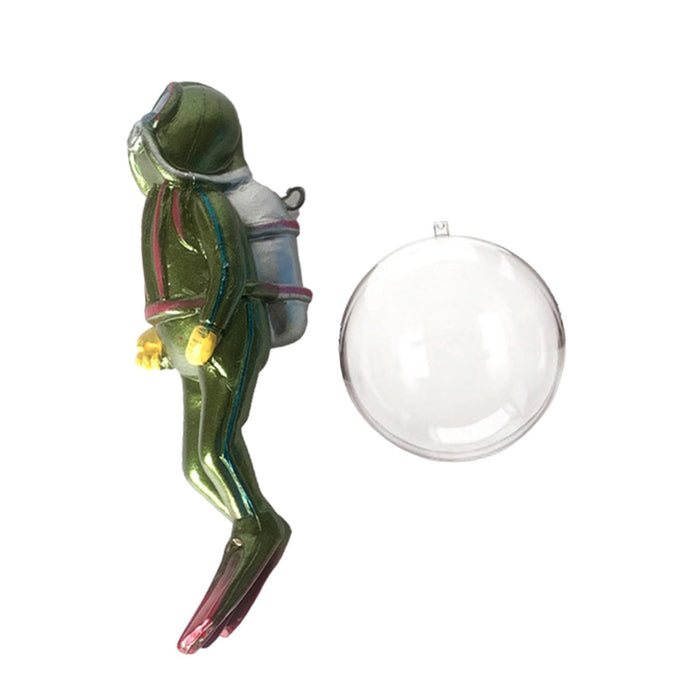 Crofta Miniature Diver Action Figure Simulation for Aquarium Fish Tank Favors Green