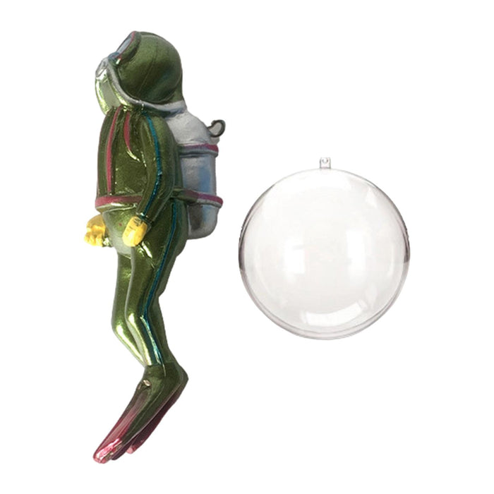 Crofta Miniature Diver Action Figure Simulation for Aquarium Fish Tank Favors Green