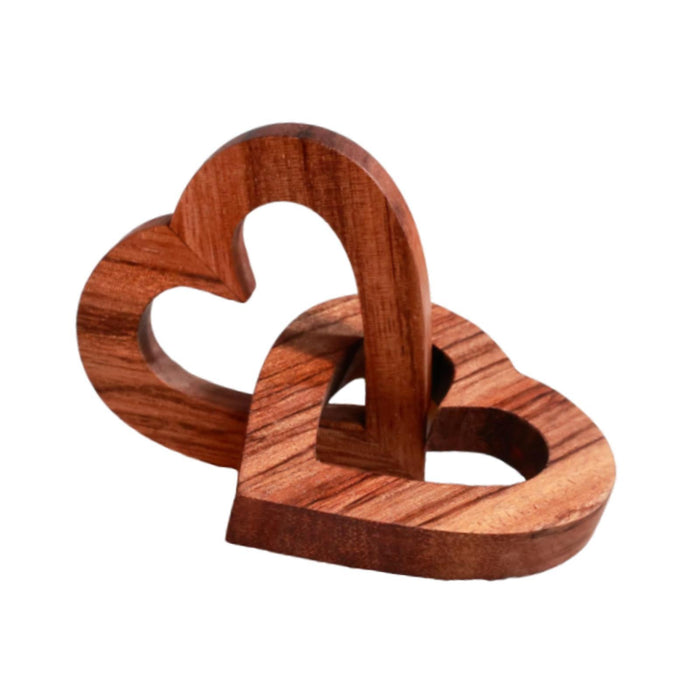 Crofta Wooden Heart Pendant Modern Romantic Ornament for Gift Living Room