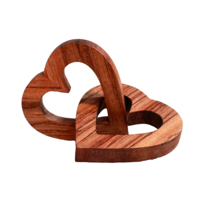 Crofta Wooden Heart Pendant Modern Romantic Ornament for Gift Living Room