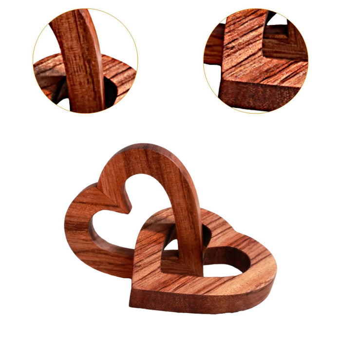 Crofta Wooden Heart Pendant Modern Romantic Ornament for Gift Living Room