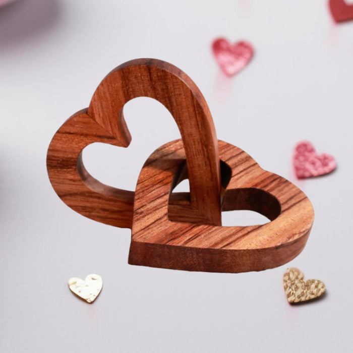 Crofta Wooden Heart Pendant Modern Romantic Ornament for Gift Living Room