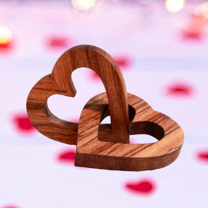 Crofta Wooden Heart Pendant Modern Romantic Ornament for Gift Living Room