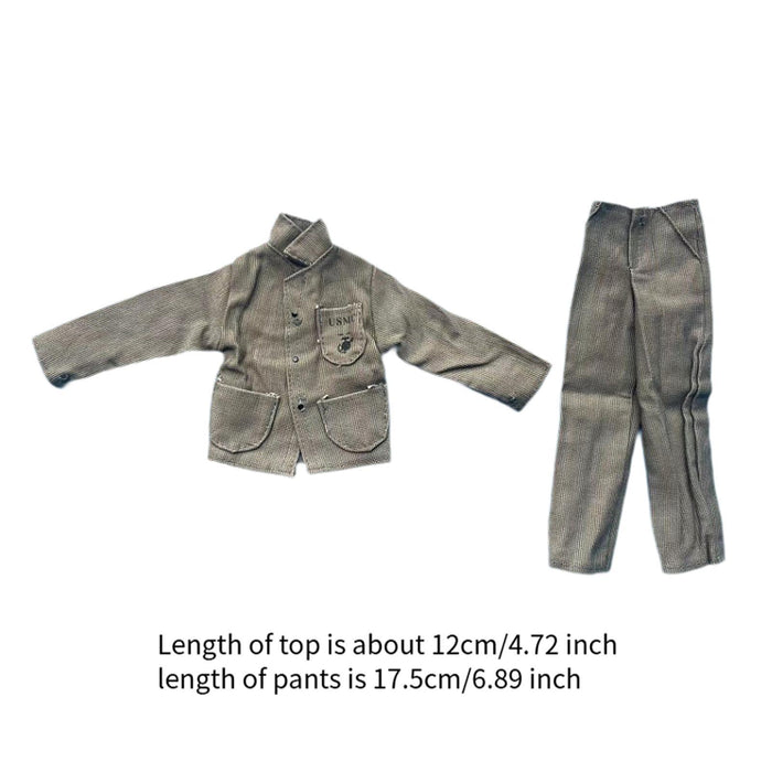 Crofta 1/6 Scale Figure Doll Clothes Jacket and Pants for 12'' inch Figures