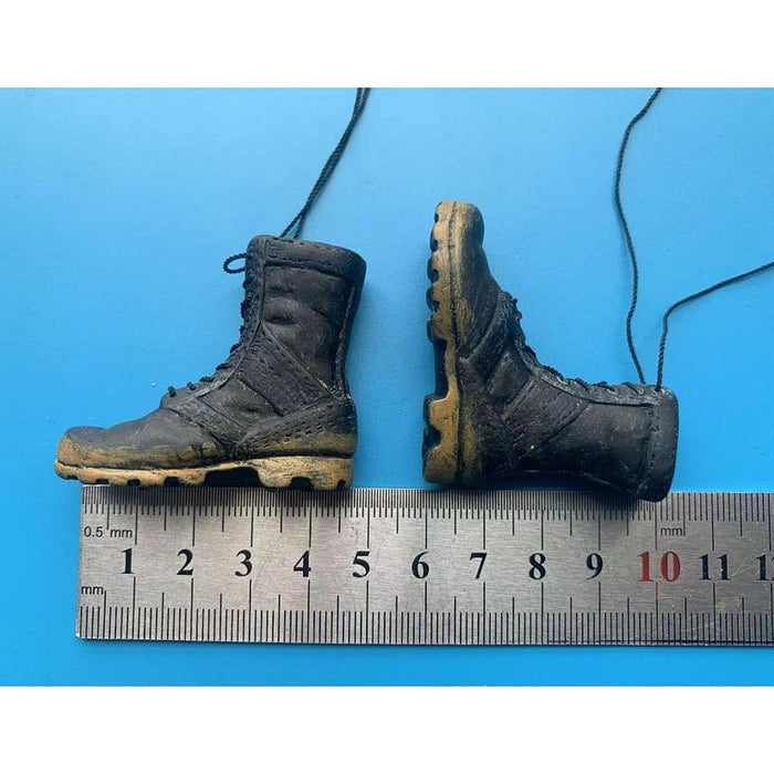 Crofta 1:6 Scale Miniature Lace up Boot Low Heel Boots for 12'' Female Dolls Figure black