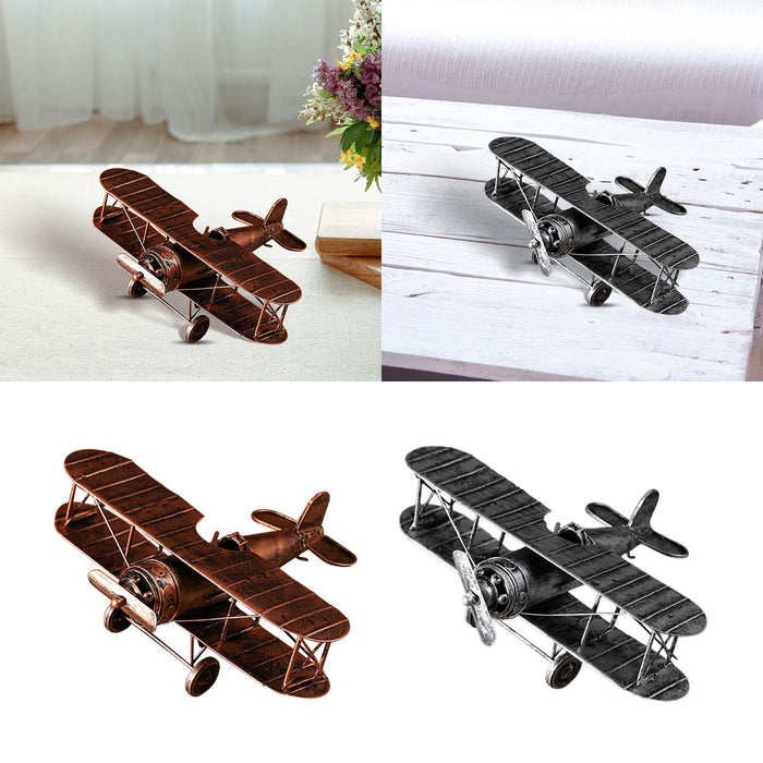 Crofta Diecast Metal Plane Great Souvenir Aircraft Ornaments for Bedroom Home Shelf Bronze