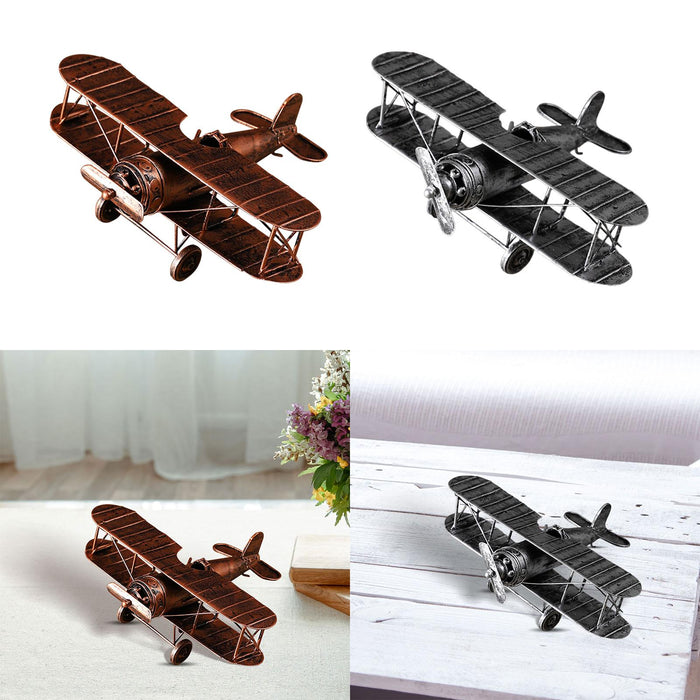 Crofta Diecast Metal Plane Great Souvenir Aircraft Ornaments for Bedroom Home Shelf Bronze