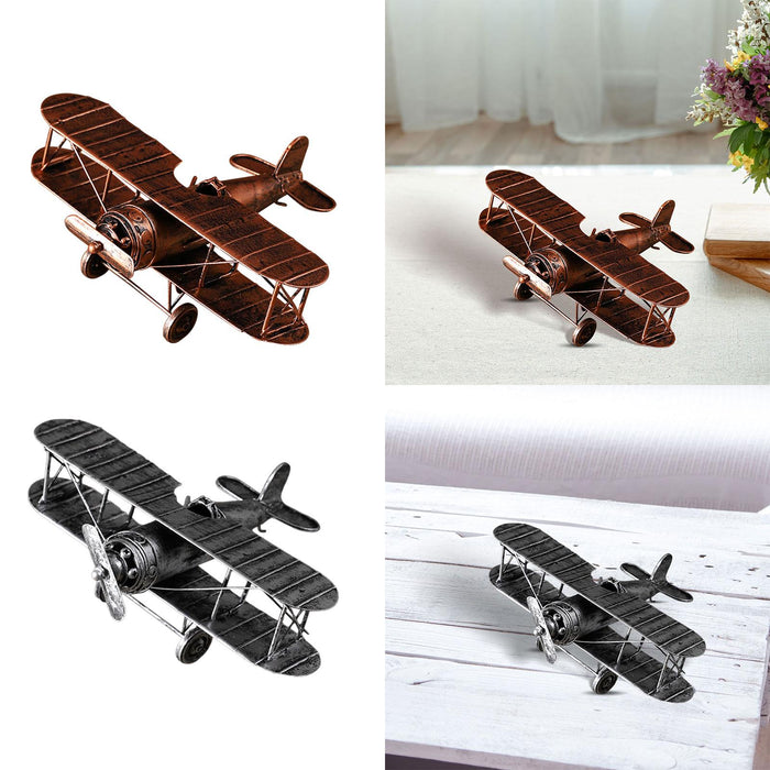 Crofta Diecast Metal Plane Great Souvenir Aircraft Ornaments for Bedroom Home Shelf Bronze