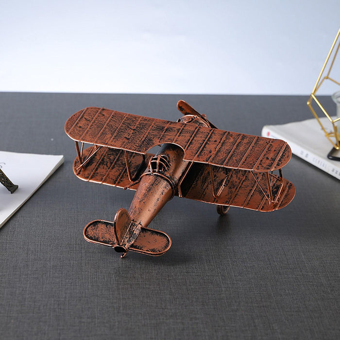 Crofta Diecast Metal Plane Great Souvenir Aircraft Ornaments for Bedroom Home Shelf Bronze