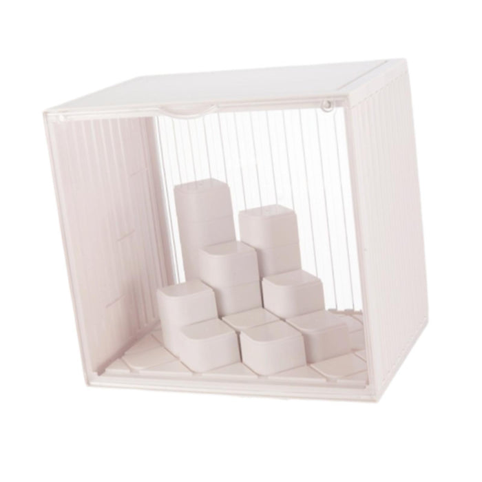 Crofta Showcase Stackable Dustproof Figures Display Stand Storage Case Display Case white