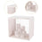 Crofta Showcase Stackable Dustproof Figures Display Stand Storage Case Display Case white