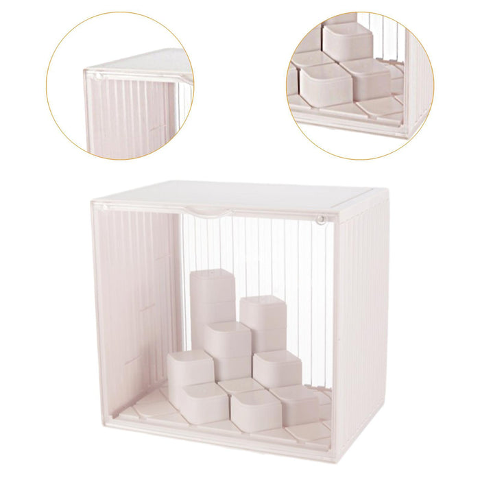 Crofta Showcase Stackable Dustproof Figures Display Stand Storage Case Display Case white