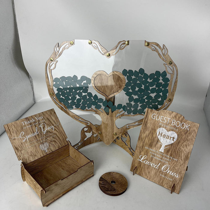 Crofta Wedding Message Box Wooden Unique Guestbook Set for Easter Memories Birthday