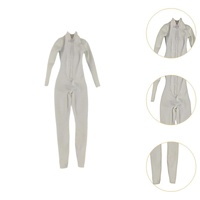 Crofta 1:6 Scale Action Figures Jumpsuit Doll Outfits for 12'' Action Figures Gifts White