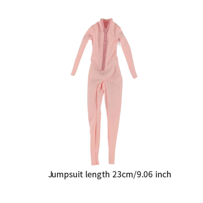 Crofta 1:6 Scale Action Figures Jumpsuit Doll Outfits for 12'' Action Figures Gifts Pink