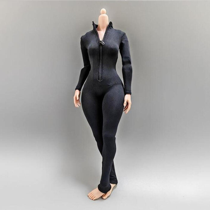 Crofta 1:6 Scale Action Figures Jumpsuit Doll Outfits for 12'' Action Figures Gifts Black