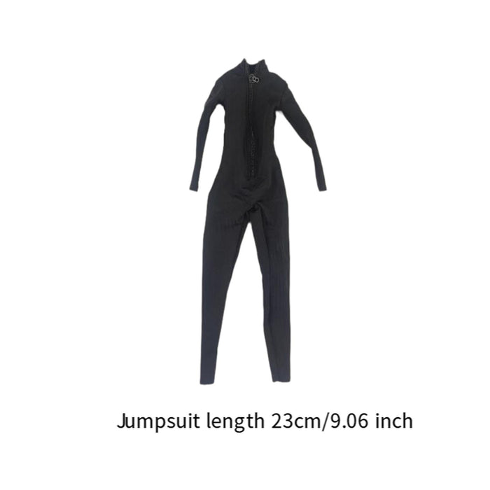 Crofta 1:6 Scale Action Figures Jumpsuit Doll Outfits for 12'' Action Figures Gifts Black