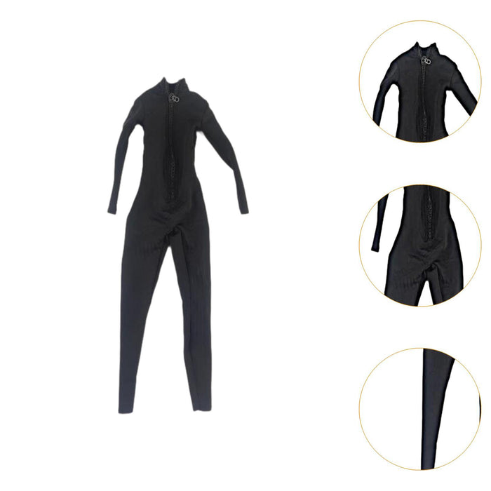 Crofta 1:6 Scale Action Figures Jumpsuit Doll Outfits for 12'' Action Figures Gifts Black