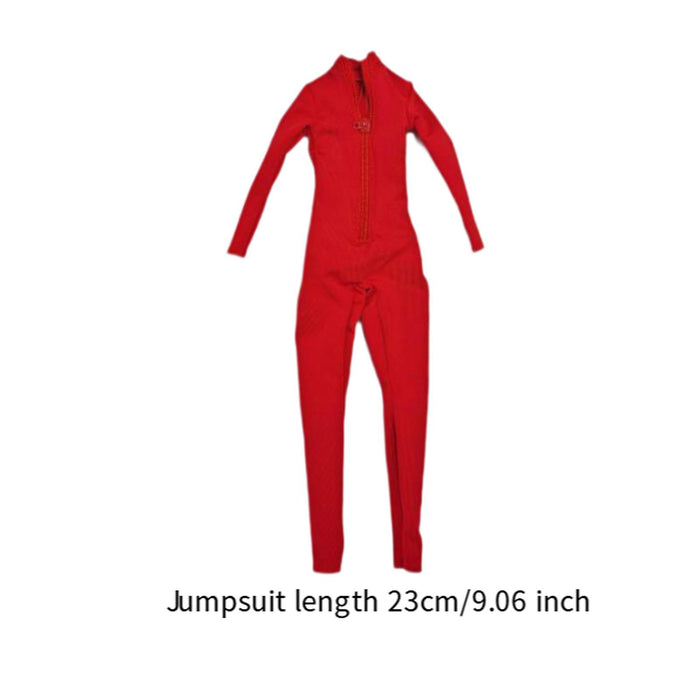 Crofta 1:6 Scale Action Figures Jumpsuit Doll Outfits for 12'' Action Figures Gifts Red