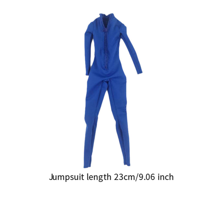 Crofta 1:6 Scale Action Figures Jumpsuit Doll Outfits for 12'' Action Figures Gifts Blue