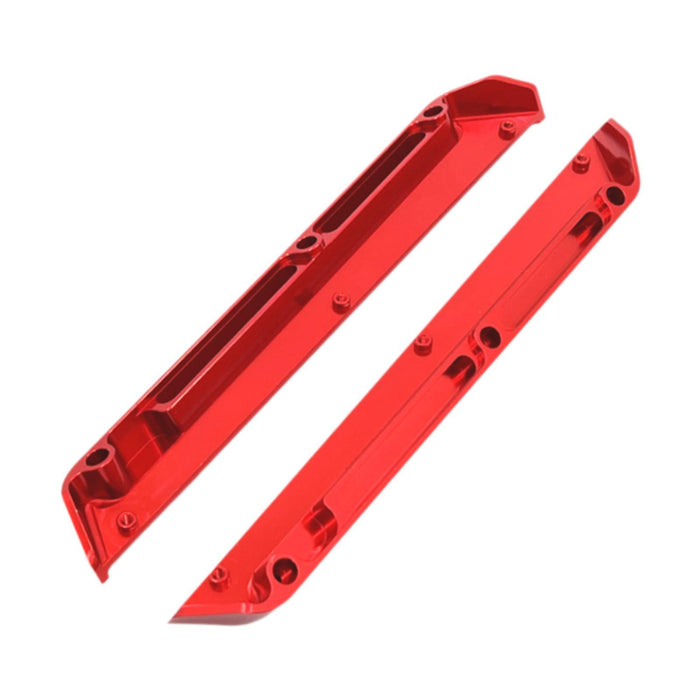 Crofta 2 Pieces 1:12 RC Car Chassis Mud Guards Spare Parts for Wltoys 124017 124016 Red