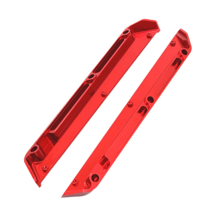 Crofta 2 Pieces 1:12 RC Car Chassis Mud Guards Spare Parts for Wltoys 124017 124016 Red