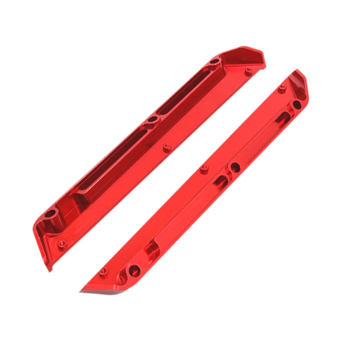 Crofta 2 Pieces 1:12 RC Car Chassis Mud Guards Spare Parts for Wltoys 124017 124016 Red