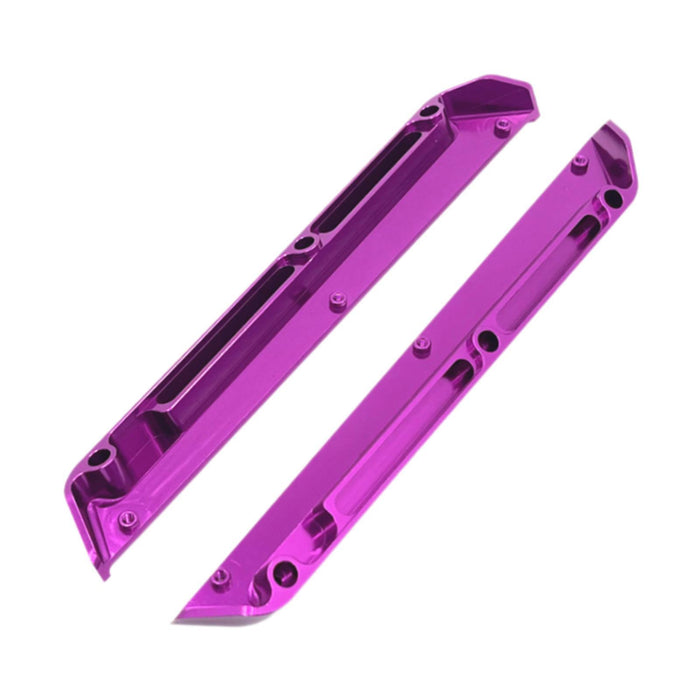 Crofta 2 Pieces 1:12 RC Car Chassis Mud Guards Spare Parts for Wltoys 124017 124016 Violet