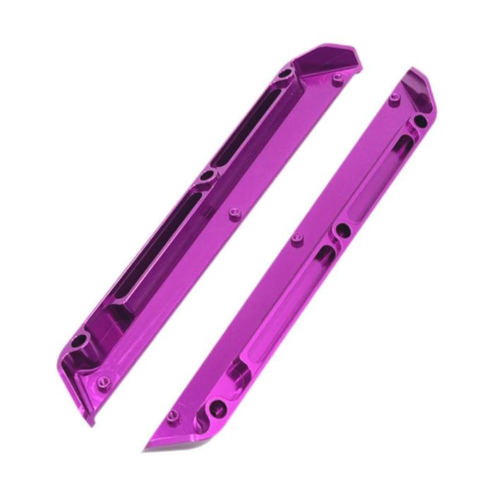 Crofta 2 Pieces 1:12 RC Car Chassis Mud Guards Spare Parts for Wltoys 124017 124016 Violet