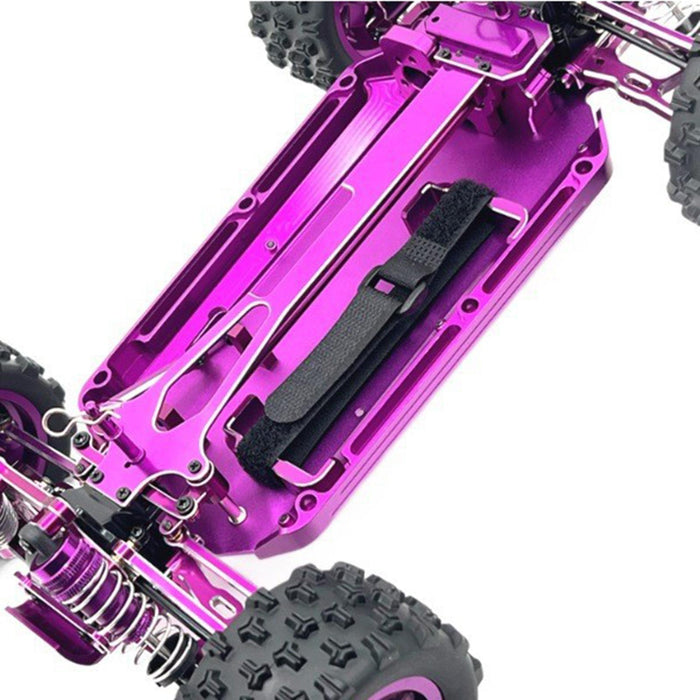 Crofta 2 Pieces 1:12 RC Car Chassis Mud Guards Spare Parts for Wltoys 124017 124016 Violet