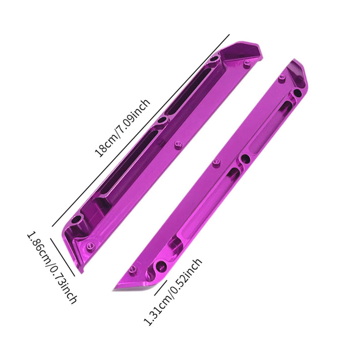 Crofta 2 Pieces 1:12 RC Car Chassis Mud Guards Spare Parts for Wltoys 124017 124016 Violet