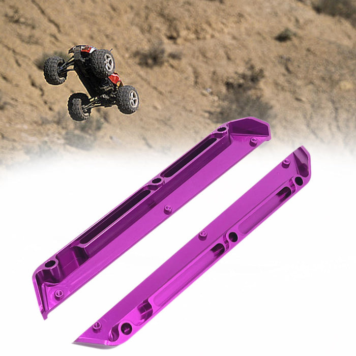 Crofta 2 Pieces 1:12 RC Car Chassis Mud Guards Spare Parts for Wltoys 124017 124016 Violet